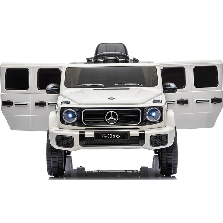Coche eléctrico para niños LEANToys Mercedes G 2580 31757, 24 V, 4x4, blanco