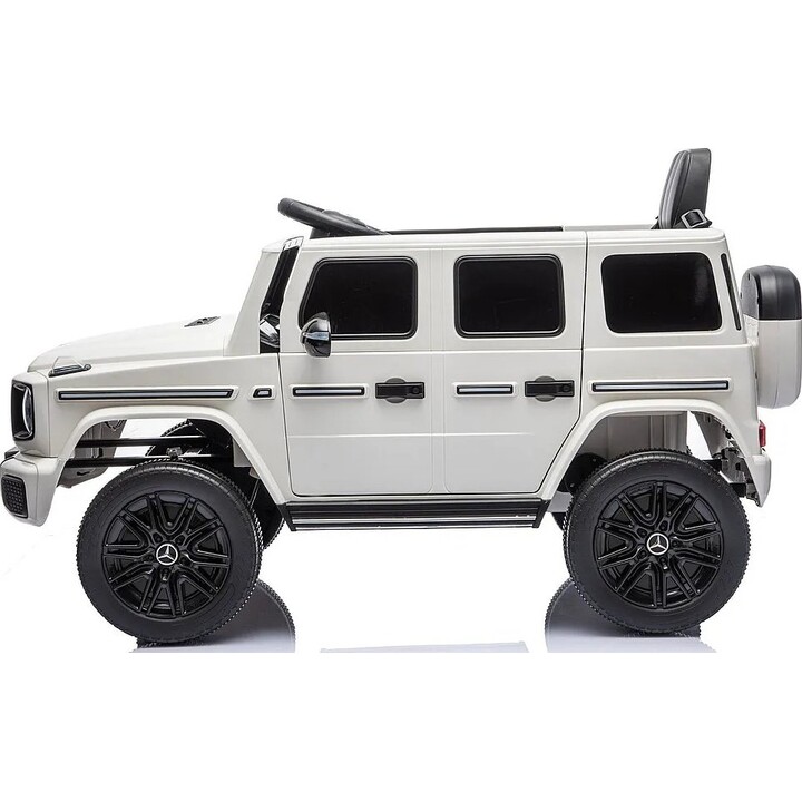 LEANToys Mercedes G 2580 31757 Carro elétrico de brincar 4x4, 24 V, branco