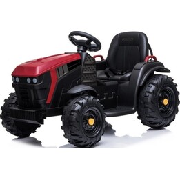 LEANToys BDM0925 26566501 Trattore a batteria con rimorchio, ruote in EVA, MP3, rosso