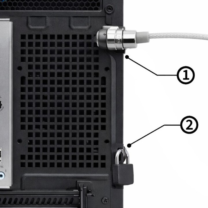 Boîtier Micro ATX Coolbox M460, compatible GPU max. 250 mm, 1 port 3,5"/2,5", 1 port 2,5"/2,5", USB-C 3.2, a