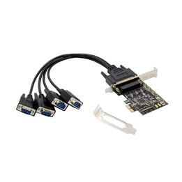 Conceptronic PCIe-Controller, 4-Port seriell kompatibel, Low-Profile-Bauform