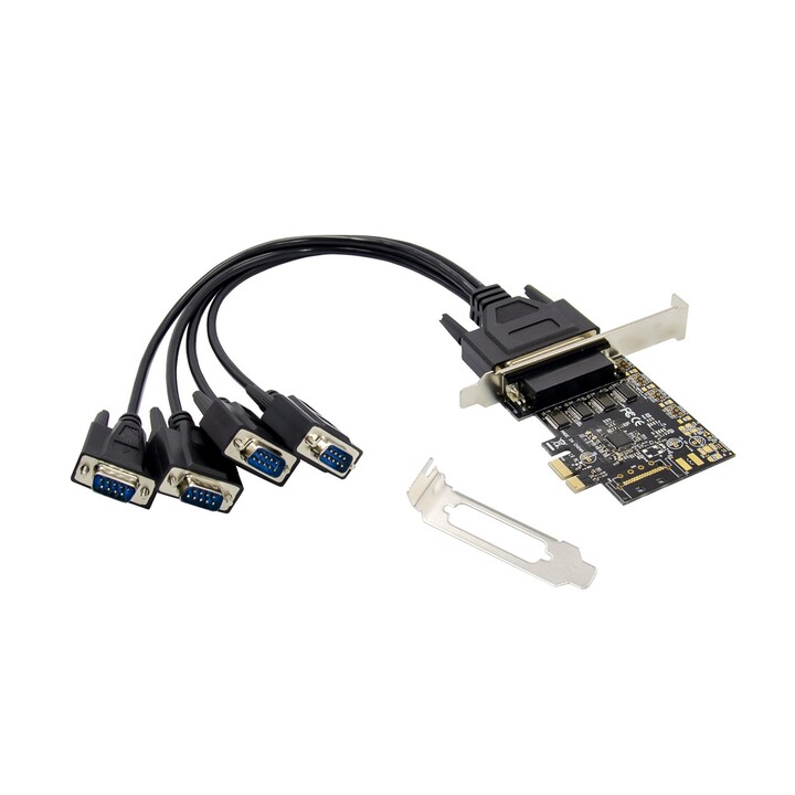 Contrôleur PCIe Conceptronic, 4 ports série compatibles, profil bas