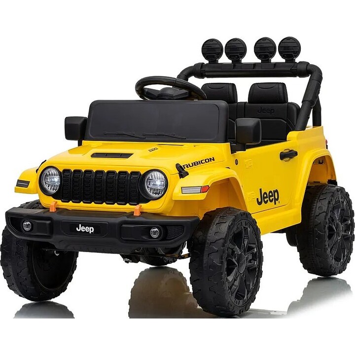 Jeep Rubicon DK-JWR558 31769 24-V-Elektro-Aufsitzauto, gelb