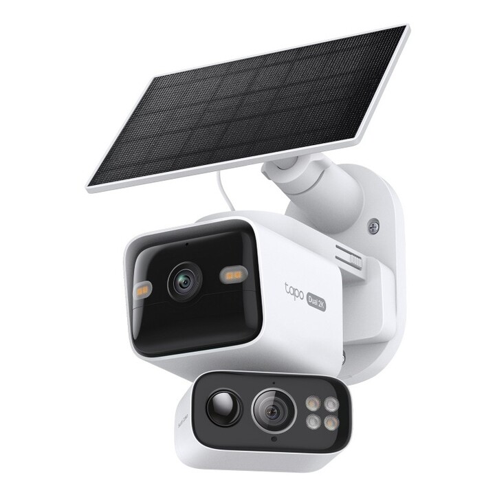 Camara exterior ip wifi tp-link tapo c645d 2k doble lente solar ip65 v. nocturna color 360 ia