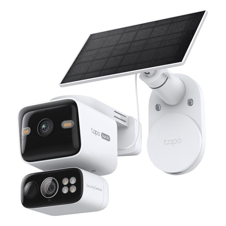 Camara exterior ip wifi tp-link tapo c645d 2k doble lente solar ip65 v. nocturna color 360 ia