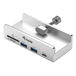 Hub usb-c equip 128968 a 2xusb-a 1xusb-c 1xsd 1xtf clip ajustable