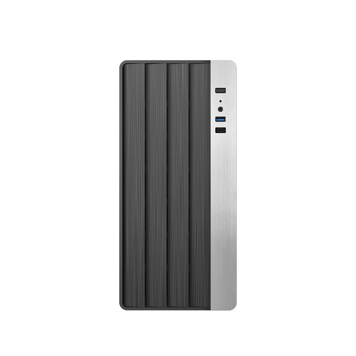 Coolbox M870 MicroATX Case, GPU Max 265mm, Durable SPCC Steel, Integrated USB-C Port, Black