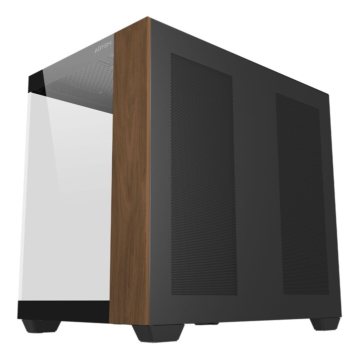 Abysm Sava 285b ATX Case without power supply, black wood, 3 USB-C bays, GPU, 410mm