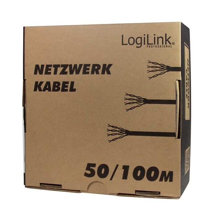 LogiLink CPV0014 Cable U/UTP Cat.5e 4x2xAWG26 CCA gris