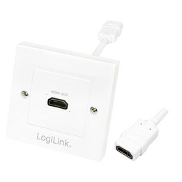 LogiLink AH0014 placa de pared HDMI blanca