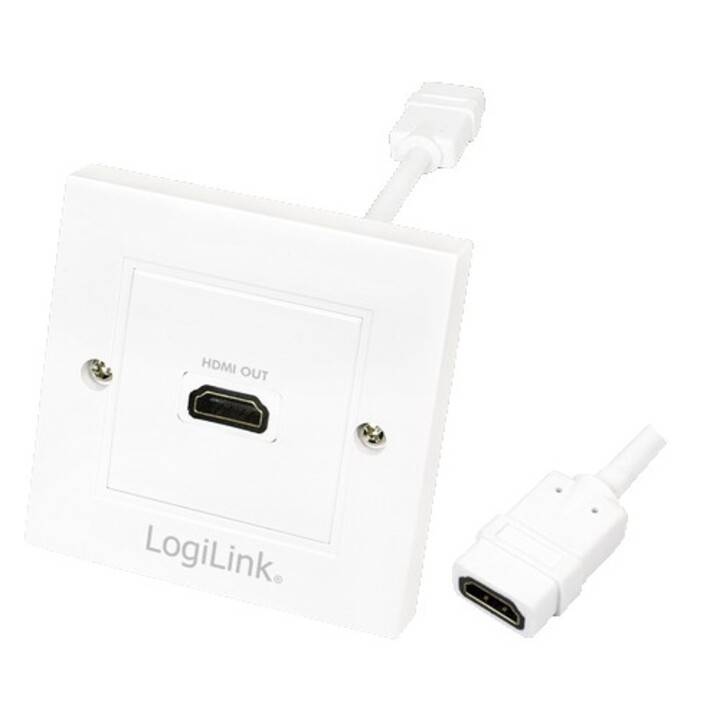 LogiLink AH0014 white HDMI wall plate