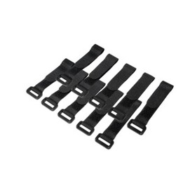 Organizzatore di cavi, con velcro, 15 cm, 10 pezzi, nero