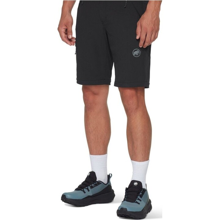 Calças de caminhada Mammut Runbold IV com pernas destacáveis, pretas, tamanho L, 632414