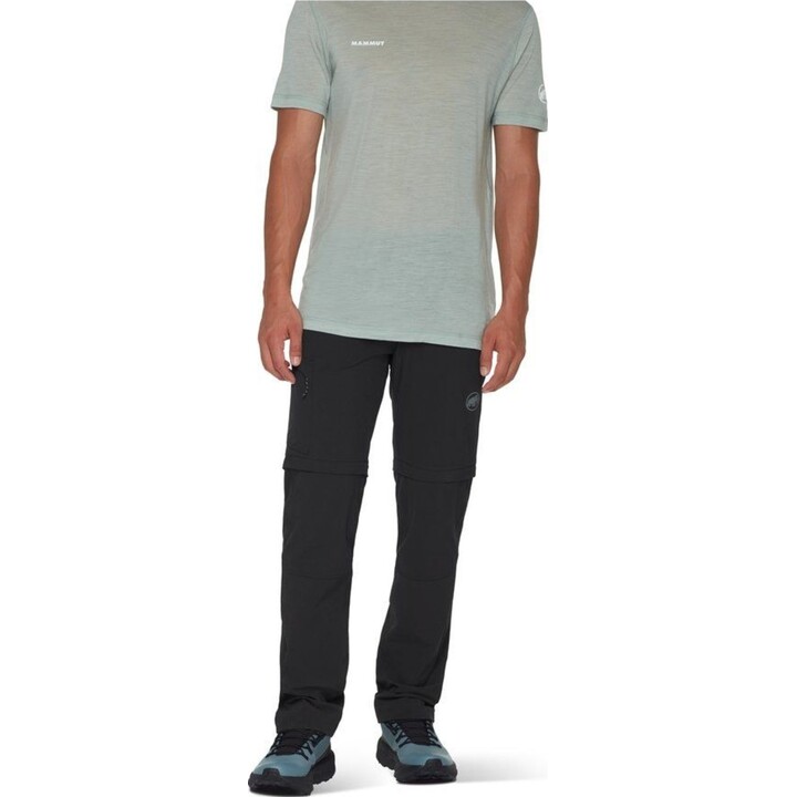 Calças de caminhada Mammut Runbold IV com pernas destacáveis, pretas, tamanho L, 632414