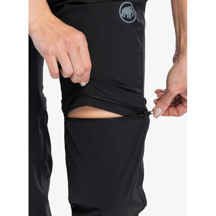 Pantalones de senderismo Mammut Runbold IV Zip Off, negros, talla XS, 632446