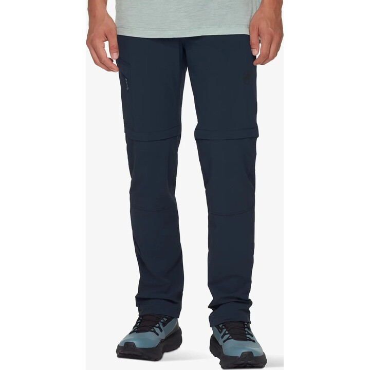 Pantalones de senderismo Mammut Runbold IV con perneras desmontables, azul marino, talla L, 632419
