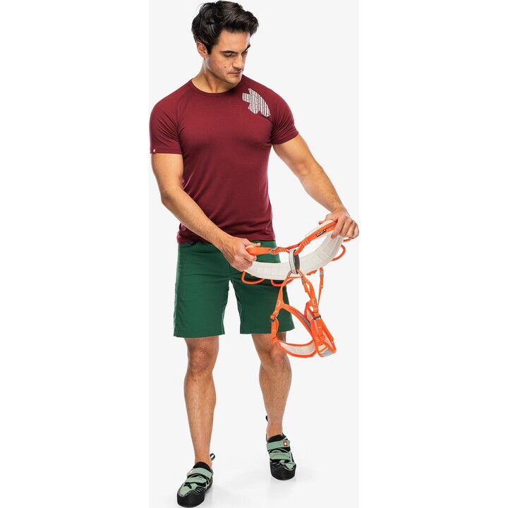 Pantalones cortos de escalada Ocun Mania Shorty, verde oscuro, talla S, 707579