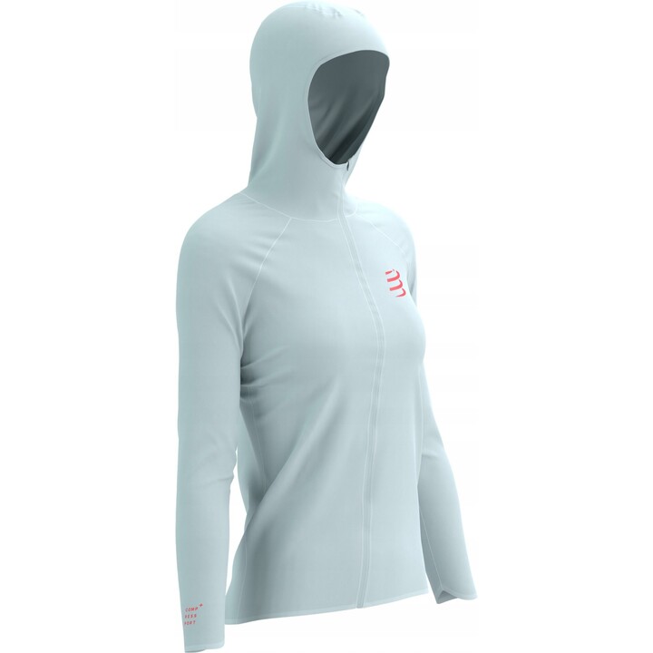 Chaqueta impermeable Compressport Hurricane 10/10 para mujer, color gris amanecer, talla M, 663558