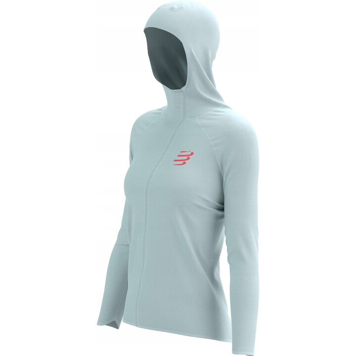 Chaqueta impermeable Compressport Hurricane 10/10 para mujer, color gris amanecer, talla M, 663558
