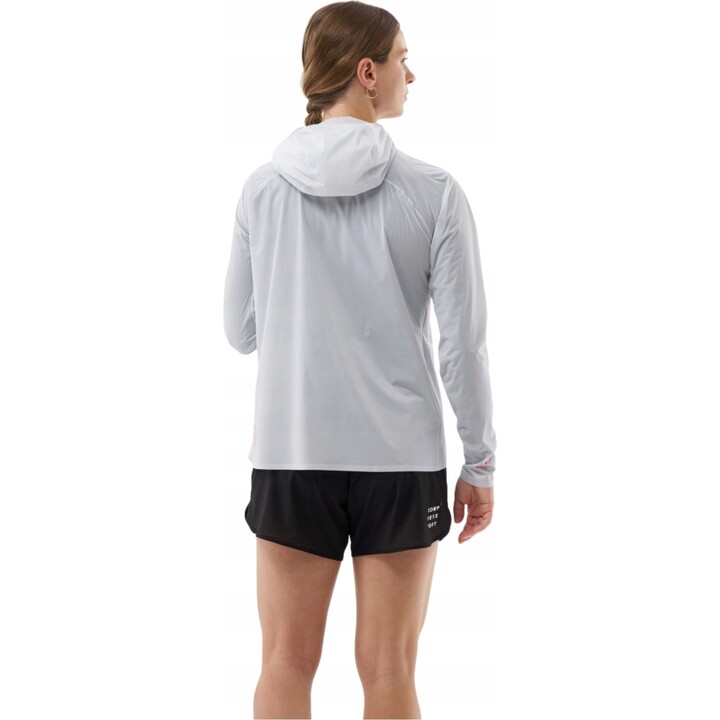 Chaqueta impermeable Compressport Hurricane 10/10 para mujer, color gris amanecer, talla M, 663558