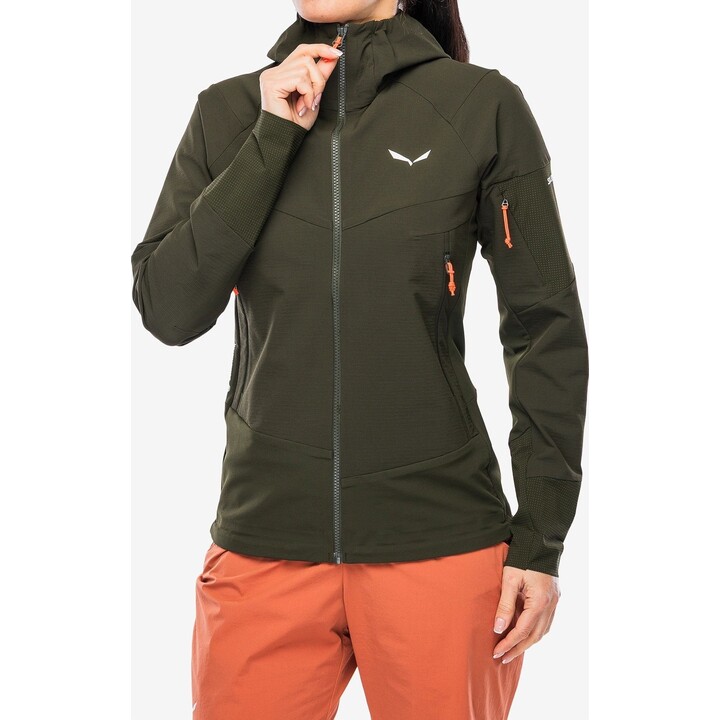 Chaqueta softshell Salewa Agner Dst para mujer, verde oliva oscuro, talla XS, 725412