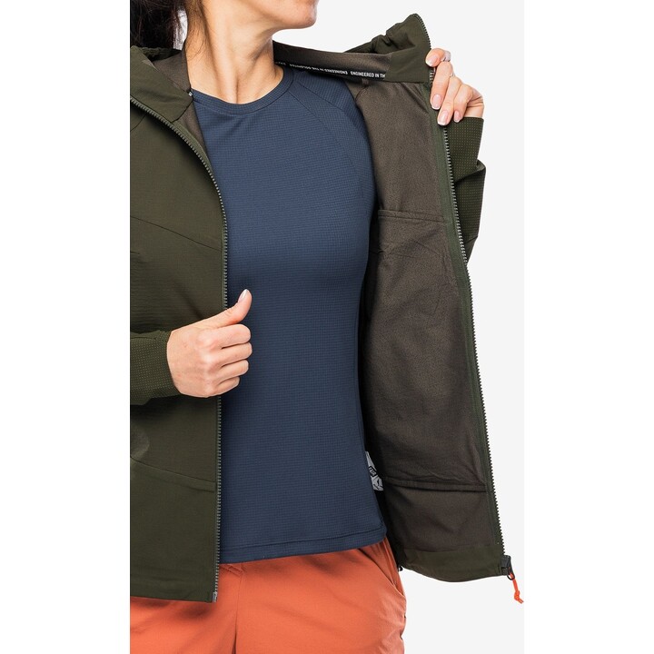 Chaqueta softshell Salewa Agner Dst para mujer, verde oliva oscuro, talla XS, 725412
