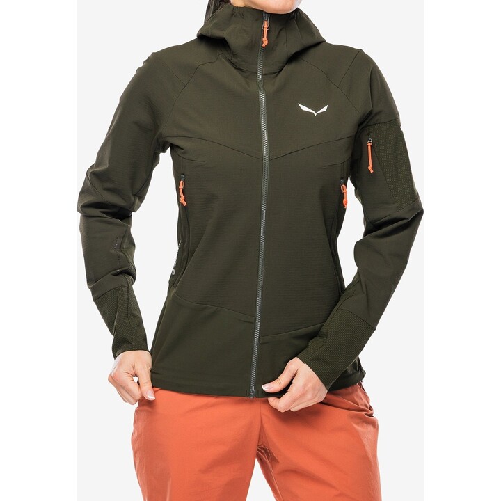 Chaqueta softshell Salewa Agner Dst para mujer, verde oliva oscuro, talla XS, 725412