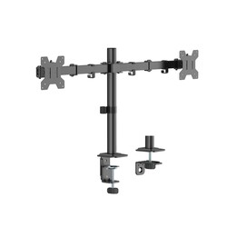 Soporte de mesa equip 650176 articulado para 2 pantallas de 17" a 32" vesa 100x100 max 2x10kg negro