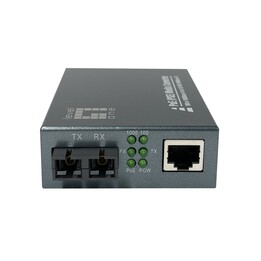 Convertisseur de média Gigabit Levelone RJ45 vers SC, PoE PSE monomode 1310 nm 20 km GVT-2014