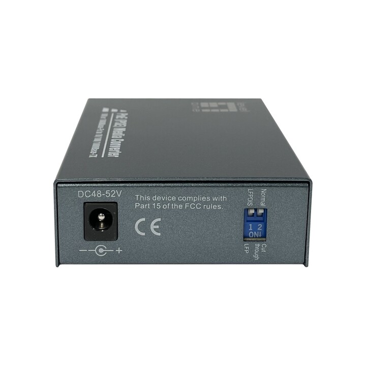 Conversor de mídia Gigabit LevelOne RJ45 para SC, PoE PSE Monomodo 1310nm 20km GVT-2014