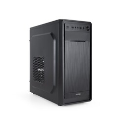 Case Tooq TQC-5701-SP Prisma Ultra ATX con alimentatore da 500 W e 1 ventola posteriore USB-C (nero)