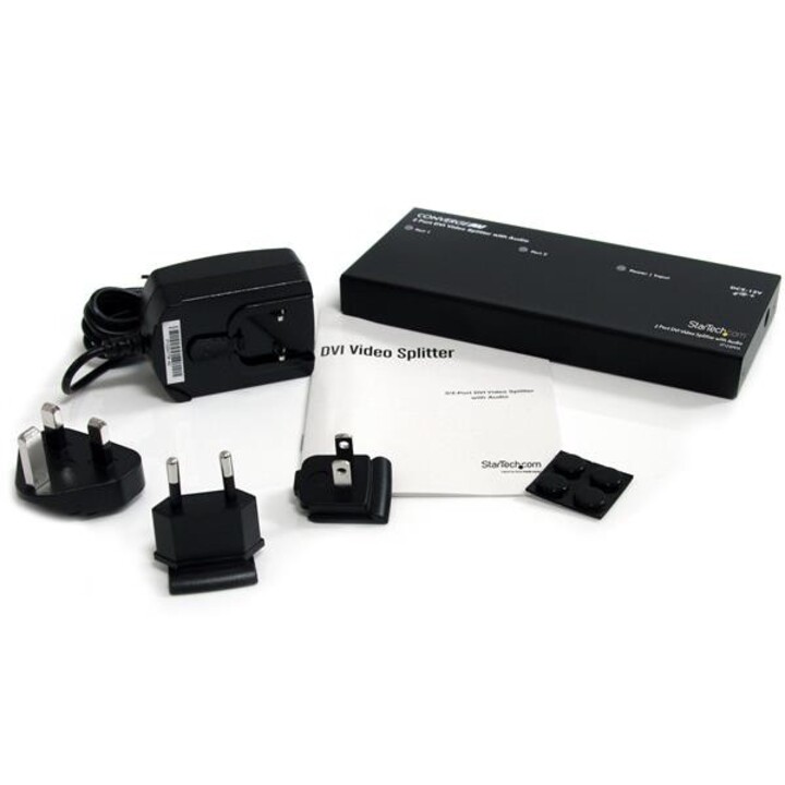 STARTECH.com ST122DVIA Splitter video DVI a 2 porte con audio, nero