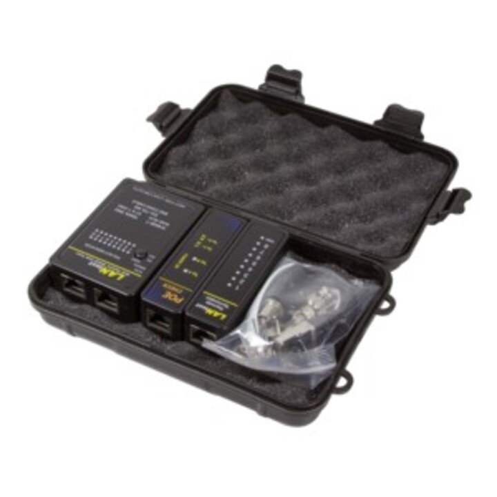 Tester per cavi di rete con rilevatore PoE
