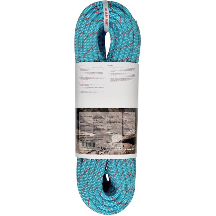 Cuerda Mammut 9.8 Crag Classic 632326, 60 m, blanco / verde menta