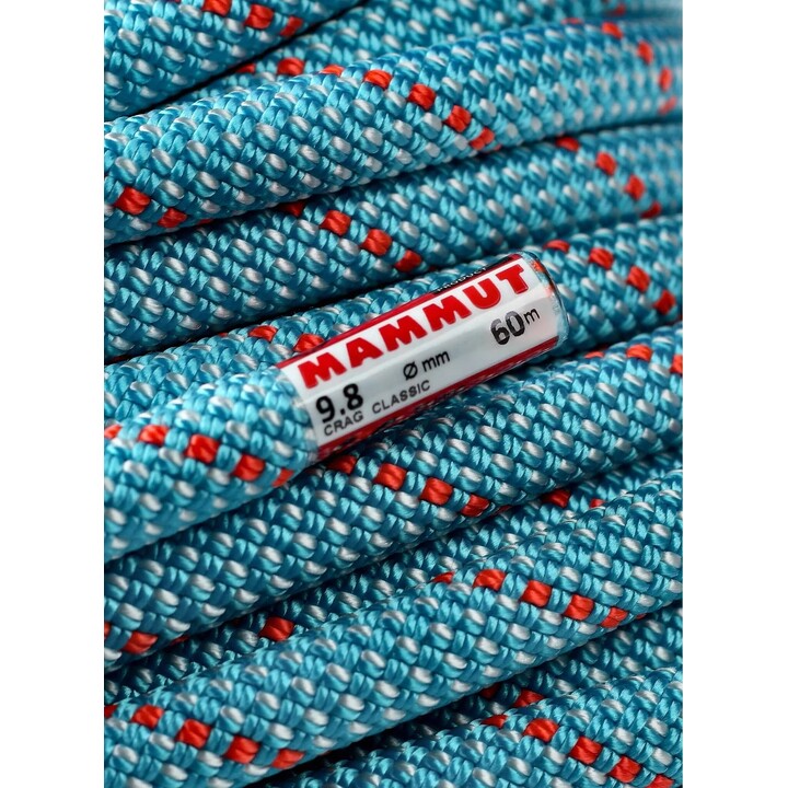 Cuerda Mammut 9.8 Crag Classic 632326, 60 m, blanco / verde menta