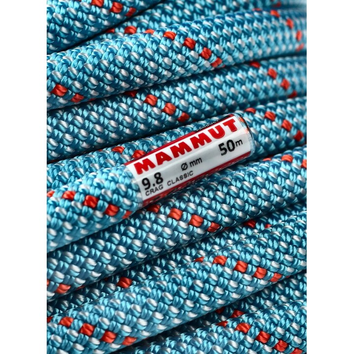 Cuerda dinámica Mammut 9.8 Crag Classic 632330, 50 m, blanco / verde menta
