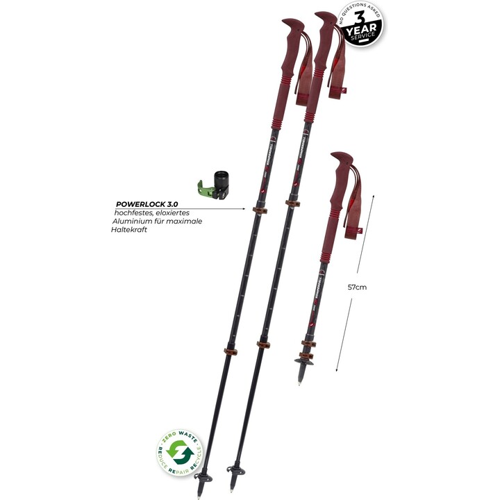 Bastones de senderismo Komperdell Carbon Pro Zero Compact 622404 Malbec