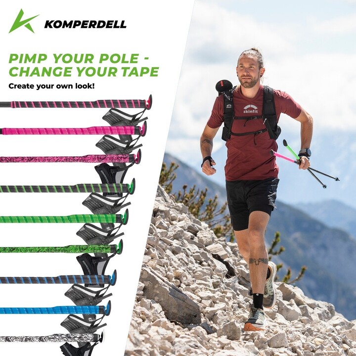 Bastones de trail running Komperdell FXP Composite 682000, verde, 120 cm