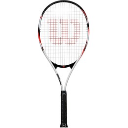 Raqueta de tenis Wilson Fusion XL WR199110U3 155733 4 3/8 Blanca / Negra / Roja