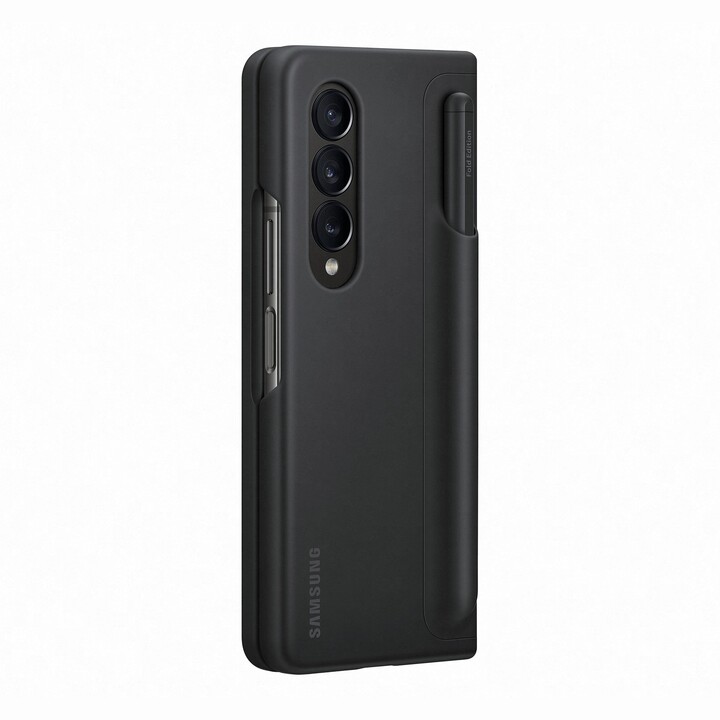 Cover di supporto Samsung con penna, nera, per Samsung Galaxy Z Fold4, EF-OF93PCBEGWW
