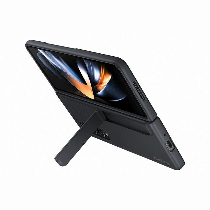 Cover di supporto Samsung con penna, nera, per Samsung Galaxy Z Fold4, EF-OF93PCBEGWW