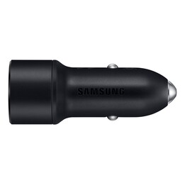 Samsung KFZ-Schnellladegerät mit 2 USB und 2-in-1 Datenkabel Schwarz, EP-L1100WB, 15W