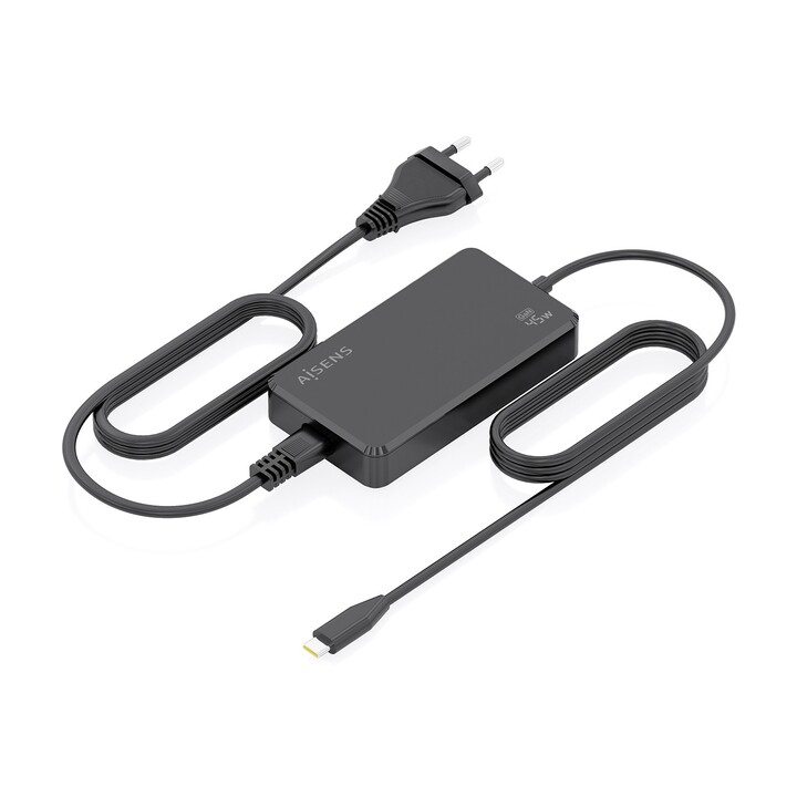 Carregador de mesa Aisens GaN ASCH-1PD45D067-BK/ 1x USB Tipo C/ 45 W