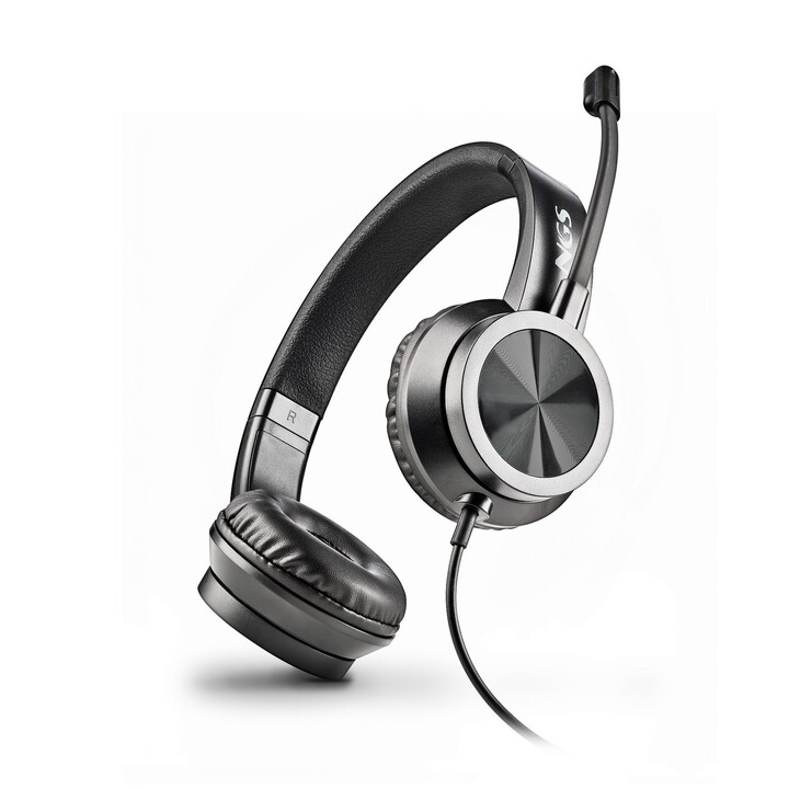 Fones de ouvido NGS MSX 11 Pro com microfone, conector de 3,5 mm, pretos.