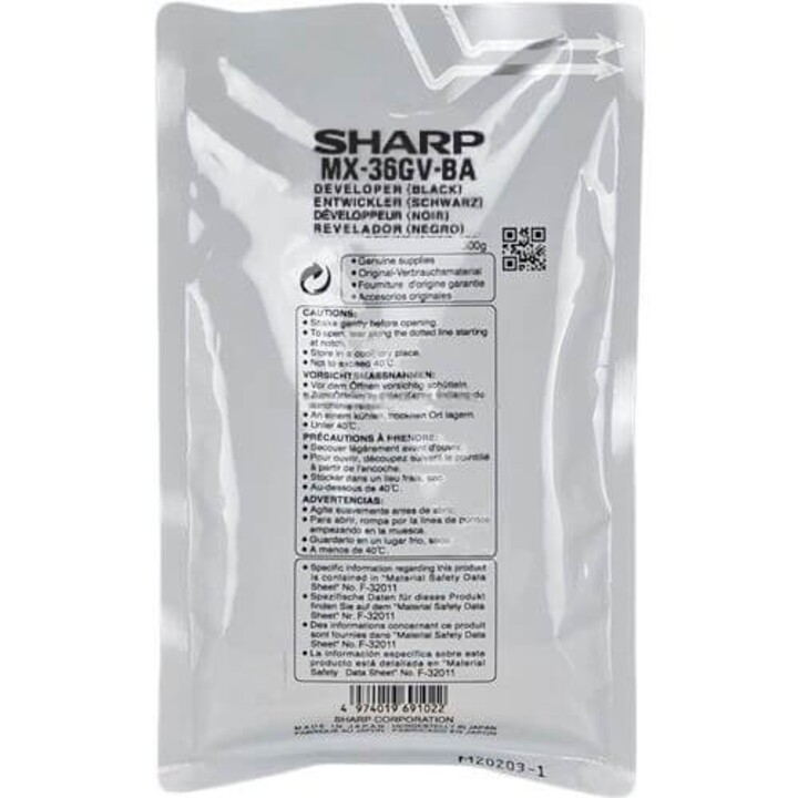 Sharp MX-36GVBA printer developer, 60,000 pages