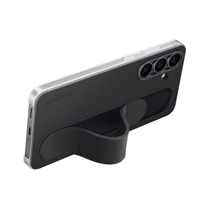 Custodia con supporto e impugnatura nera per Samsung Galaxy S25 FE, modello EF-GS731CBEGWW