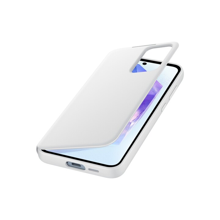 Capa carteira Samsung Smart View branca, para Galaxy A55, EF-ZA556CWEGWW