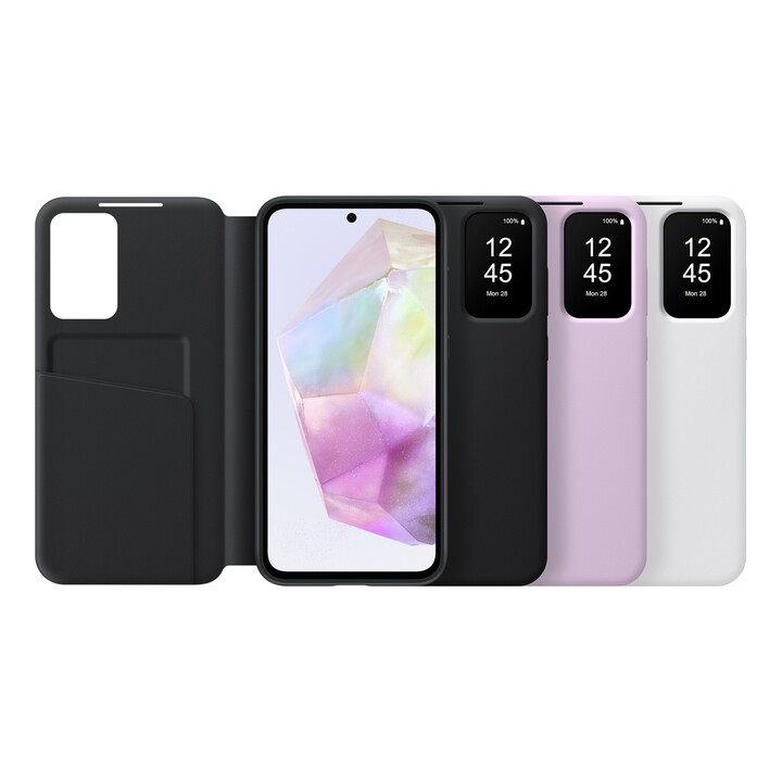 Cover a portafoglio Samsung Smart View color lavanda per Galaxy A35, EF-ZA356CVEGWW