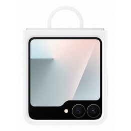 Samsung Silikonhülle mit Ring, Weiß, für Samsung Galaxy Flip6 / Flip7 FE, EF-PF741TWEGWW
