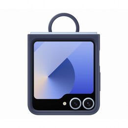 Custodia in silicone con anello blu navy per Samsung Galaxy Flip6 / Flip7 FE, EF-PF741TNEGWW